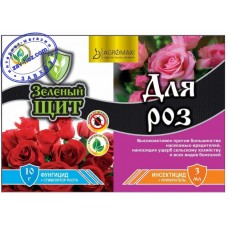 Инсекто-фунгицид Зелёный Щит для роз, АГРОМАКСИ, 3 мл + 10 гр